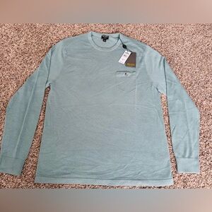 Tom Snyder Men’s Blue-Gray 100% Cashmere Sweater